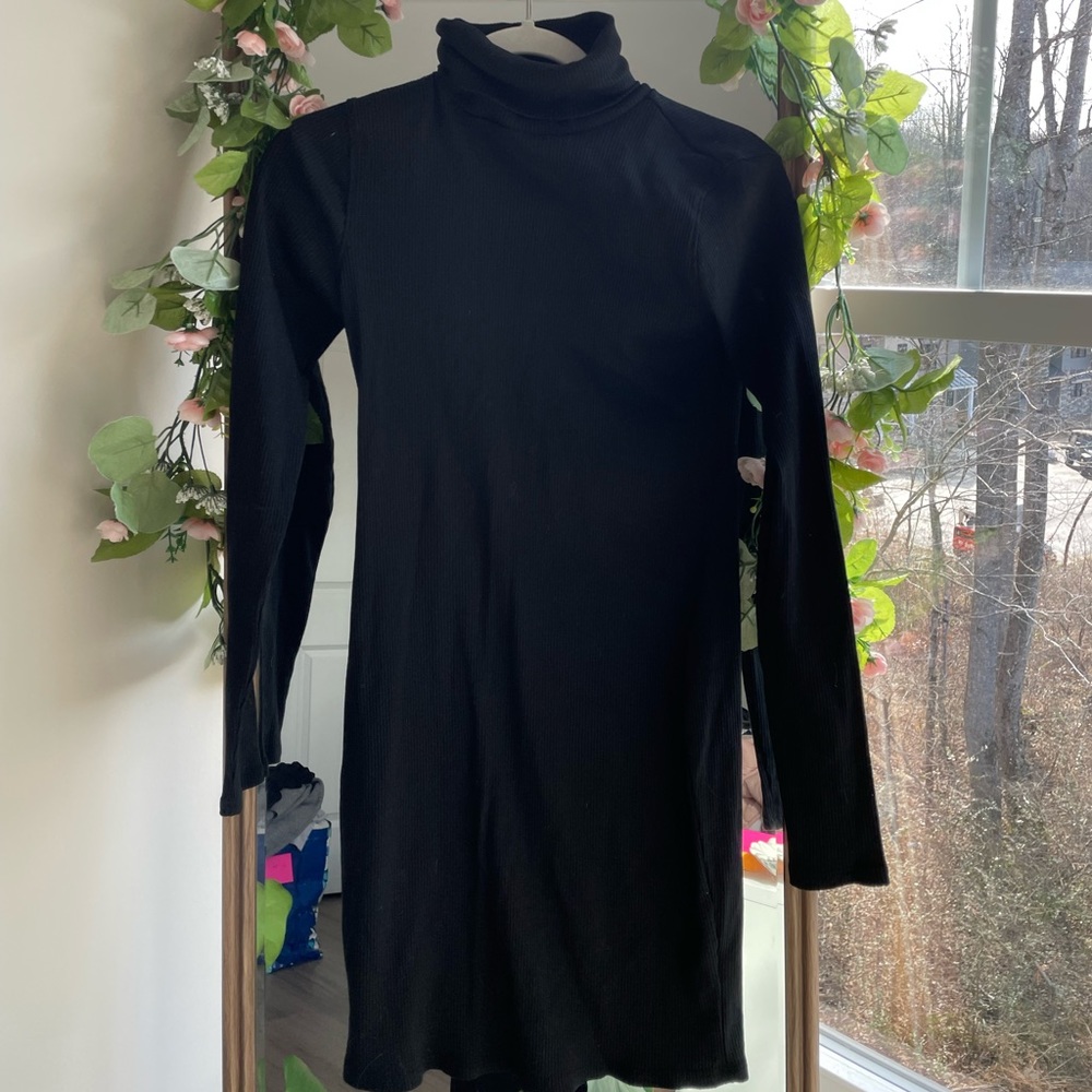 Wild Fable Black Turtleneck Sweater Dress